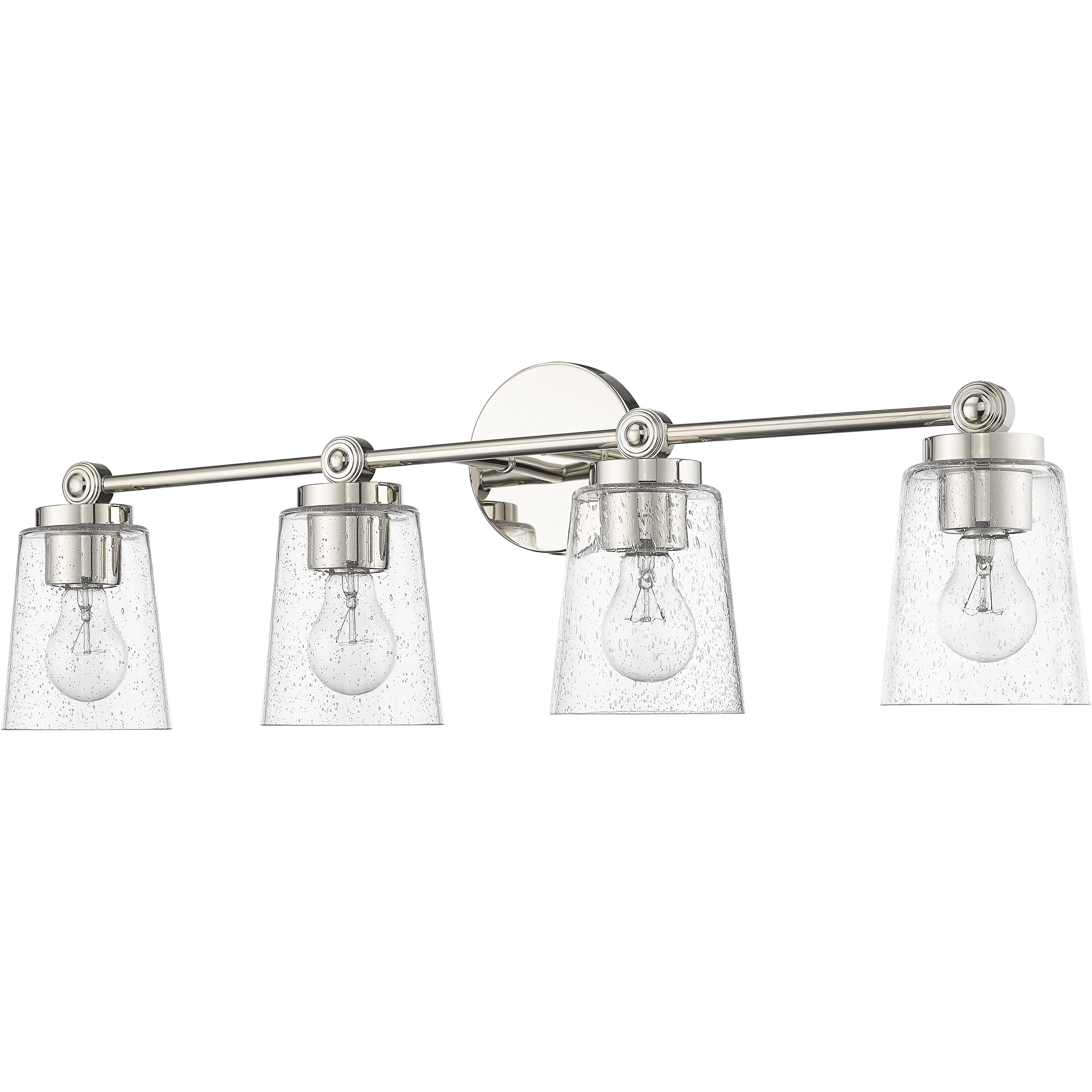 Lauryn 4 Light 30.5 inch Polished Nickel Bathroom Vanity Light Wall Light